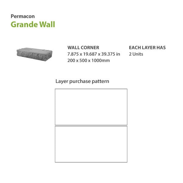 Permacon Grande Wall Corner